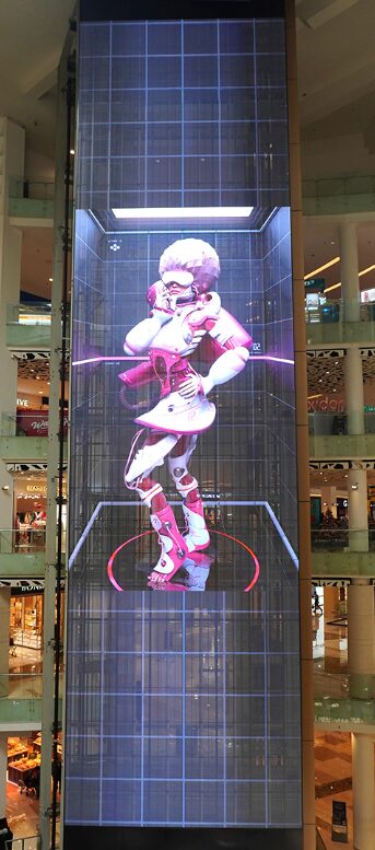 Écran Colonne Géante Transparente